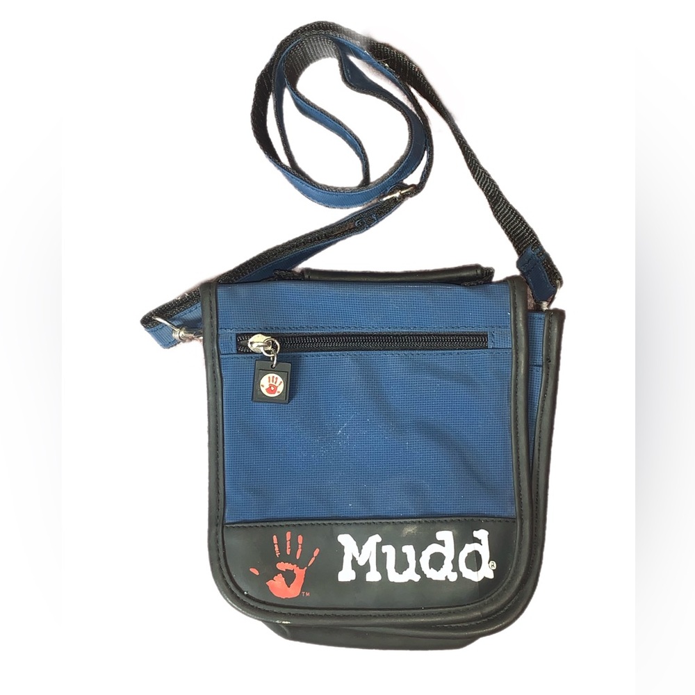 Vintage 1998 Mudd Blue and Black Crossbody Bag y2k 90s